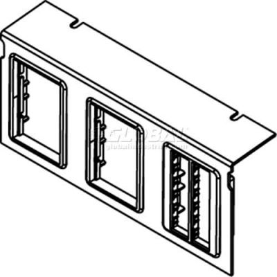 Wiremold C10105p-3rt Floor Box Ac10105 Plate W/(3) Ortonics Lt Gray Bezels - Pkg Qty 10