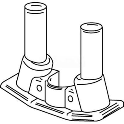 Wiremold Com75 Poke-Thru Communication Adapter, For (2) 3/4" Connections - Pkg Qty 12