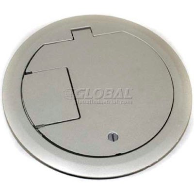 Wiremold CRFBBTCGY Floor Box CRFB Series Cover Assembly W/Solid Lid, Gray