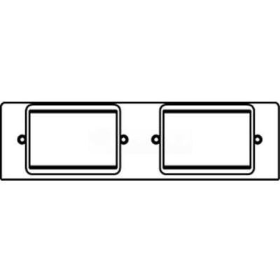Wiremold FPACT-ACT Poke-Thru 2-Gang Plate W/(2)6A Mini Adapter Bezels