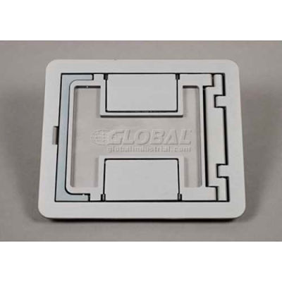 Wiremold Fpctcal Floor Box Floorport Flanged Cvr. Assembly W/Carpet Cutout, Brushed Alum. - Pkg Qty 8