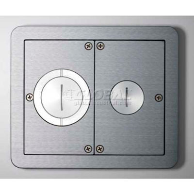 Wiremold FPFFTCAL Floor Box Floorport Flanged Furniture Feed Assembly, Brushed Aluminum