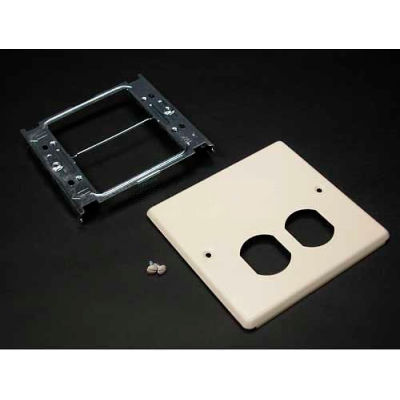 Wiremold G4047bx For 15a And 20a Duplex Receptacles, Gray, 5-1/8"L