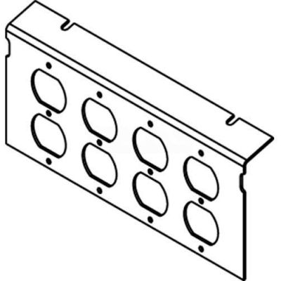 Wiremold P10105-4dp Floor Box Ac10105 Plate (4) Duplex Devices Kos - Pkg Qty 10