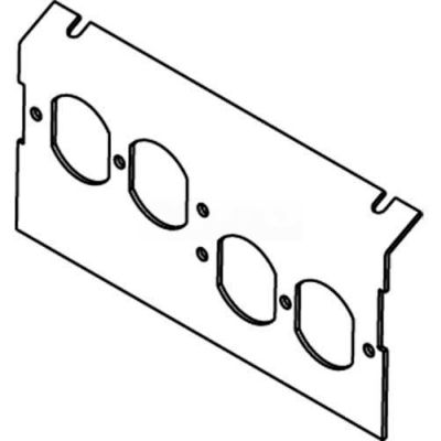 Wiremold P8104-2dp Floor Box Ac8104 Plate (2) Duplex Devices Kos - Pkg Qty 10