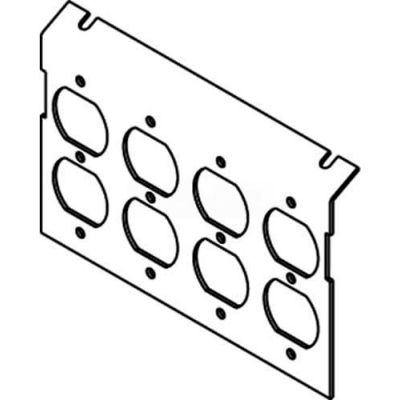 Wiremold P8850-4dp Floor Box Ac8850 Plate (4) Duplex Devices Kos - Pkg Qty 10