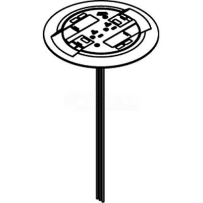 Wiremold RC3CTCBK Poke-Thru Flange & Slide Holder Assembly, Black