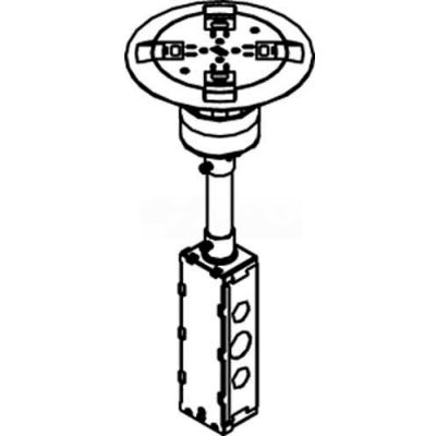 Wiremold RC9A15TCAL Poke-Thru Flange & Black Slide Holder, Assembled Unit, Black