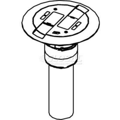 Wiremold RC9AMDTCBK Poke-Thru Flange & Slide Holder, Communication, Assembled Unit, Black