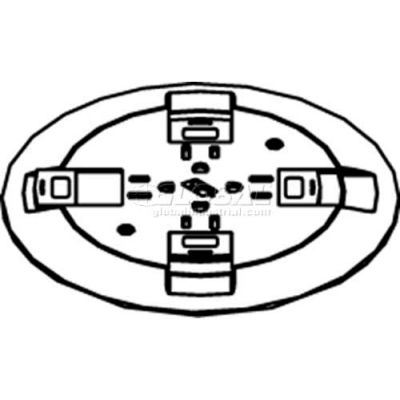 Wiremold RC9CTCGY Poke-Thru Flange & Slide Holder Assembly, Gray