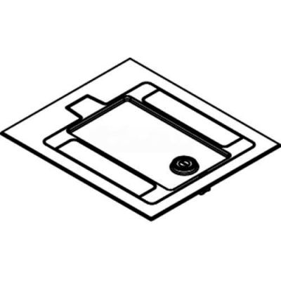 Wiremold RFB119CTCAL Floor Box Cover Assembly For Carpet Covered Floors, Brushed Aluminum