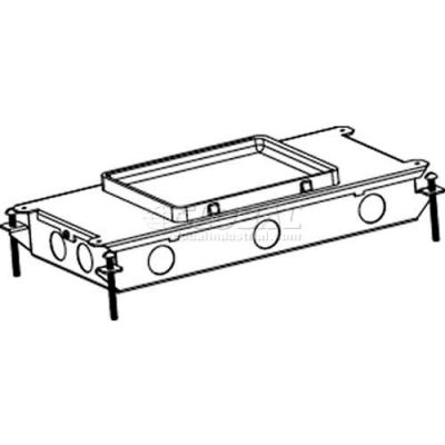 Wiremold RFB2-SS Floor Box 4-Compartment Shallow Stamped Recessed Box