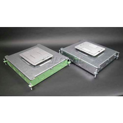 Wiremold RFB6 Floor Box 6-Gang Steel Recessed Floor Box