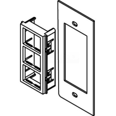 Wiremold Sgt-3tj Floor Box Af1 & Af3 Top Plate, For (3) Ortronics Tracjack Inserts - Pkg Qty 25