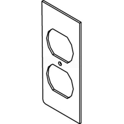Wiremold Sgt-Dp Floor Box Af1&3 Top Plate, For (1) Duplex Device - Pkg Qty 25
