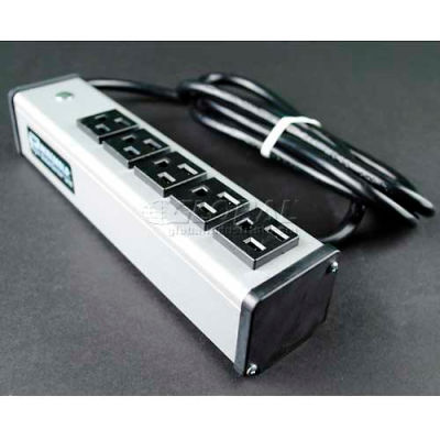 Wiremold Power Strip, 5 Outlets, 15A, 6' Cord