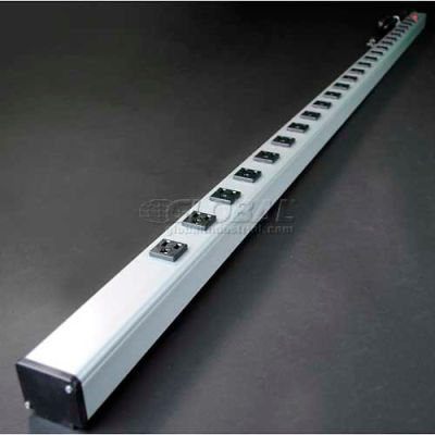 Wiremold Power Strip W/Lighted Switch, 24 Outlets, 15A, 15' Cord