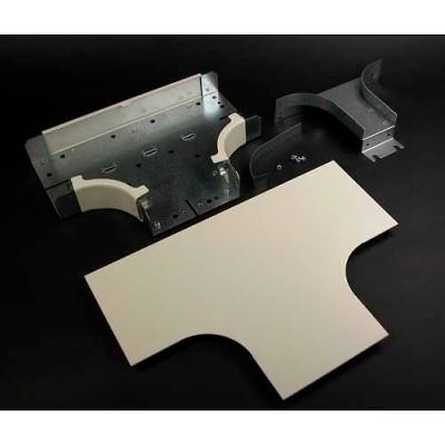 Wiremold V4015DFO 2" Radius FiberReady Divided Tee, Ivory, 12-3/4"L