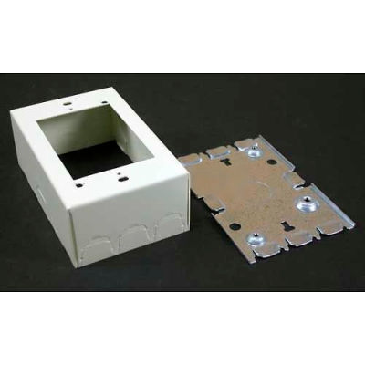 Wiremold V5745 Combination Switch & Recept. Box 1/2" Kos On Ends & Sides, Ivory, 4-5/8"L
