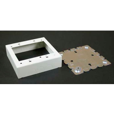 Wiremold V5748-2 2-Gang Switch & Receptacle Box, Ivory, 4-3/4"L
