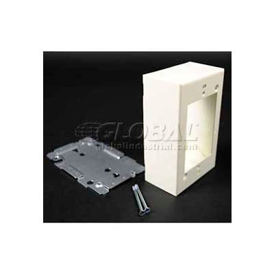 Wiremold WH2048 Switch & Receptacle Box, 1-Gang, 125V, 15A, 4-5/8"L