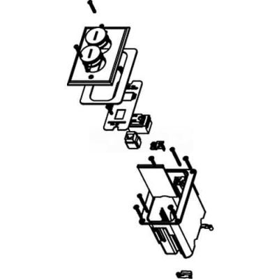 Wiremold WMFB1SRKS1N Floor Box 1-Gang Box, Divider, One 15A Rec, One Comm Device, Nickel Cover