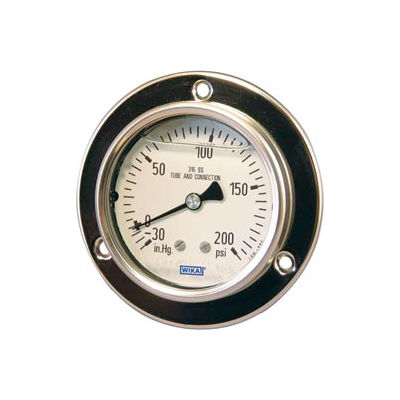 2.5" Type 233.55 3,000PSI/BAR Gauge - 1/4" NPT LBM Stainless Steel