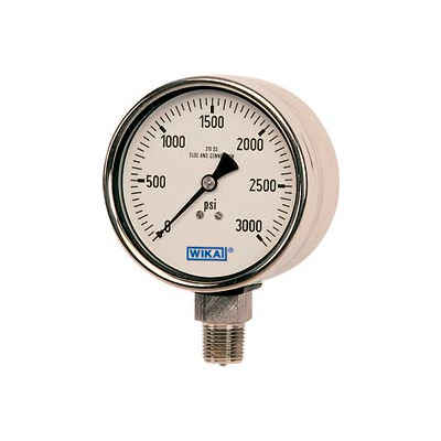 4" Type 233.30 2,000PSI Gauge - 1/2" NPT LM Stainless Steel