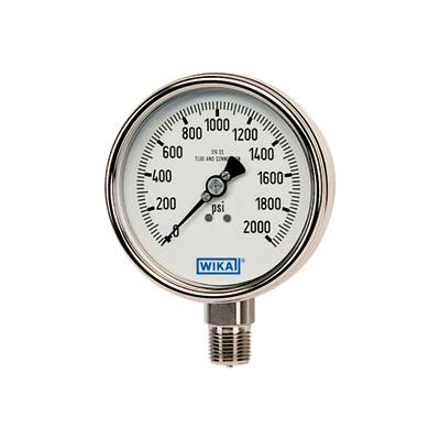 4" Type 232.54 400PSI Gauge - 1/2" NPT LM Stainless Steel