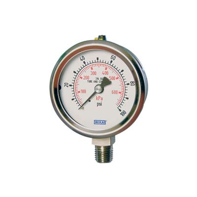 2.5" Type 232.53 100PSI Gauge - 1/4" NPT LM Stainless Steel