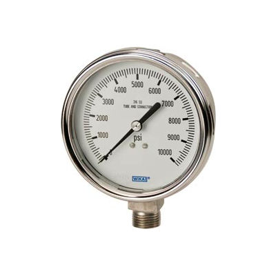 4" Type 233.54 5,000PSI Gauge - 1/2" NPT LM Stainless Steel