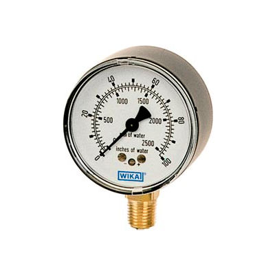 2.5" Type 611.10 30OZIN2/mmH2O Gauge - 1/4" NPT LM Steel