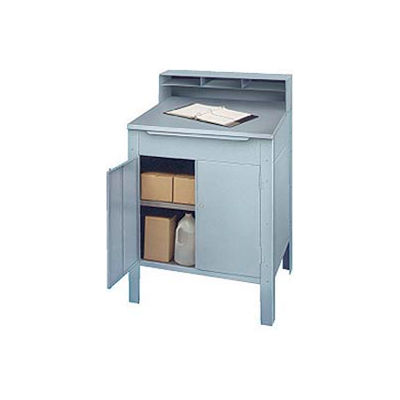 Winholt Cabinet Shop Desk RDSWNSS-5 Pigeonhole Riser, Stainless 32-1/2"W x 30"D x 53"H - Gray