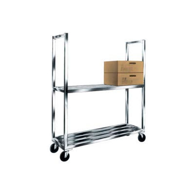 Winholt® Sani Mobile Cooler Aluminum Shelf Truck w/2 Shelves, 63"L x 25"W x 71"H
