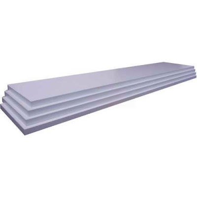 Slatwall White Shelves, 3/4"Hx10"Dx47-3/4"W, Finished on 2 Sides and 3 Edges
