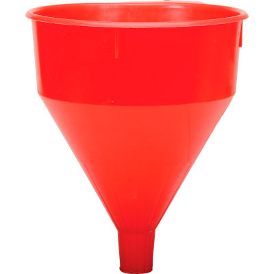Funnel King® Red Safety Polyethylene 6 Quart Funnel - 32005