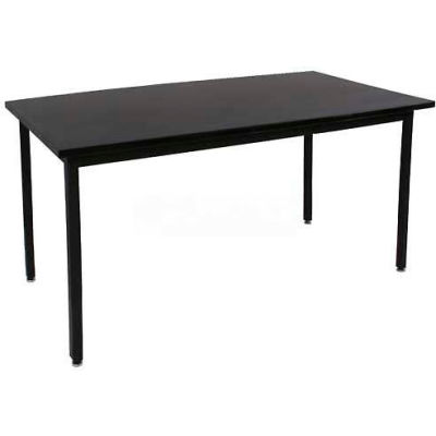 Wisconsin Bench 30" x 60" Heavy-Duty Lobo Science Table - Phenolic Top - Black