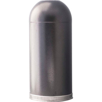 Monarch 15 Gallon Steel Receptacle w/Open Dome Top, Silver Vein - 415DTSVN