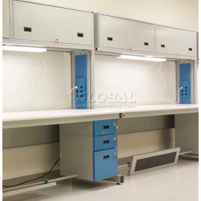 WSI ESD Modular Workbench Adder C2-SPA-E3072-75GGB, C2 Series, 30"D X 72"W X 75"H, Gray Laminate