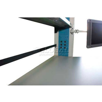 WSI ESD Parts Cup Rail C2PCR72E-B, C2 Series, For 72" Bench, Black