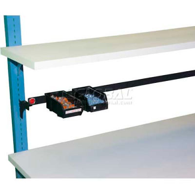 WSI Parts Cup Rail PBPCR96-B, PB Series, For 96" Bench, Black