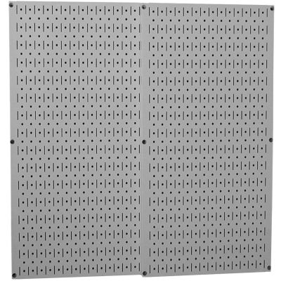 Wall Control Pegboard Pack- 2 Panels, Gray Metal, 32" X 32" X 3/4"