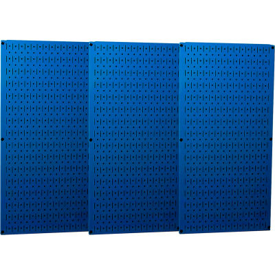 Wall Control Industrial Metal Pegboard, Blue, 48" X 32" X 3/4"