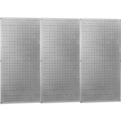 Wall Control Industrial Metal Pegboard, Galvanized Metallic, 48" X 32" X 3/4"