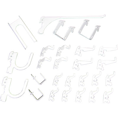 Wall Control Slotted Pegboard 26 pc Hook Kit, White