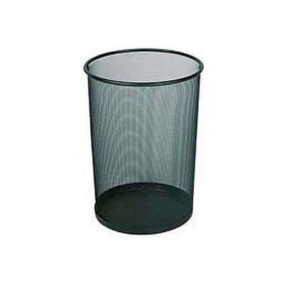 Round Mesh Wastebasket, Black, 5 Gal., 11.5"Dia X 14"H - Pkg Qty 6