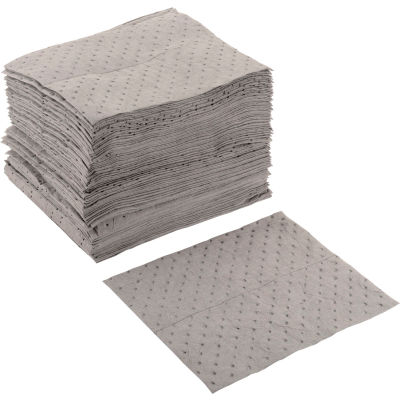 Global Industrial Universal Pad, Medium Weight, 15" x 18", Gray, 100/Pack