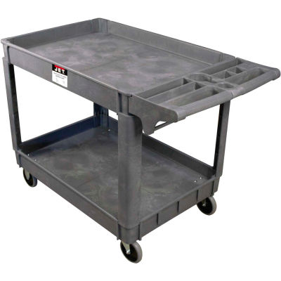 JET® PUC Series Plastic Service & Utility Cart 140018 - 39" x 17", 2 Shelf, 550 Lb. Cap.
