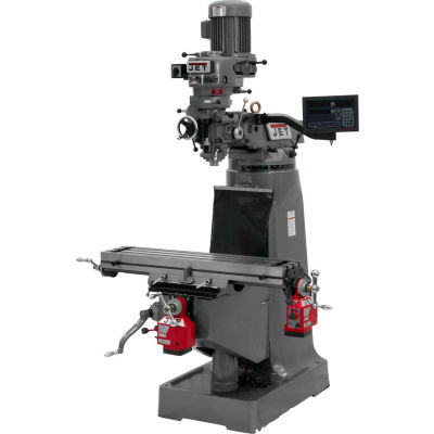 JTM-1 Mill, NEWALL DRO C80 3-axis Quill, X & Y Powerfeed