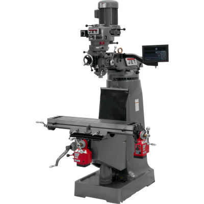 Jet 691195 JTM-2 9X42 Milling Machine W/Newall DP700 DRO , X & Y-Axis Powerfeeds, 2 HP